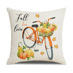 Throw Pillow Cover Autumn Pumpkin Cotton Machine Washable