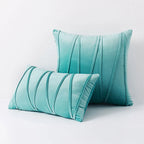 Throw Pillow Geometric Pleated Velour Removable Washable Cover