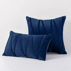 Throw Pillow Geometric Pleated Velour Removable Washable Cover
