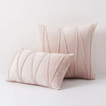 Throw Pillow Geometric Pleated Velour Removable Washable Cover