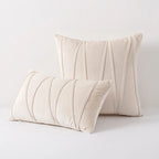 Throw Pillow Geometric Pleated Velour Removable Washable Cover