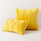 Throw Pillow Geometric Pleated Velour Removable Washable Cover