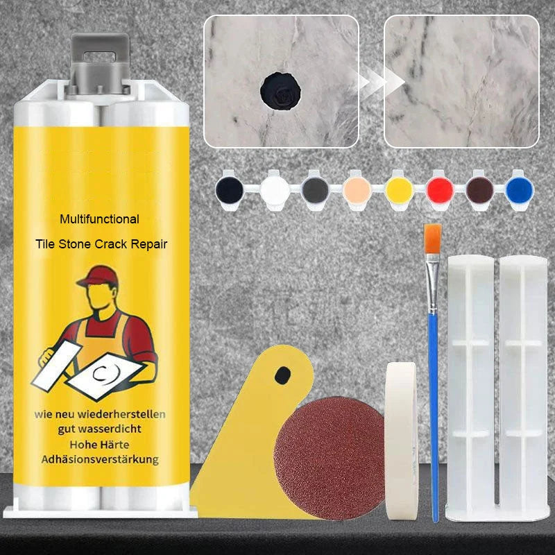Tile & Stone Repair Kit Six Color Pigments Quick-Drying
