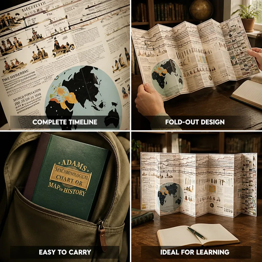 Timeline Chart Biblical & World History Large Fold-Out