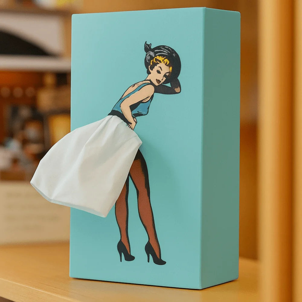 Tissue Box Flying Skirt Design Open-Top Access Compact Lightweight Build