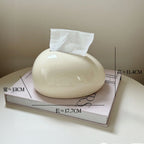 Tissue Box Holder Abstract Design Glossy Finish Fits Standard Boxes