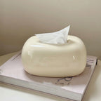 Tissue Box Holder Abstract Design Glossy Finish Fits Standard Boxes