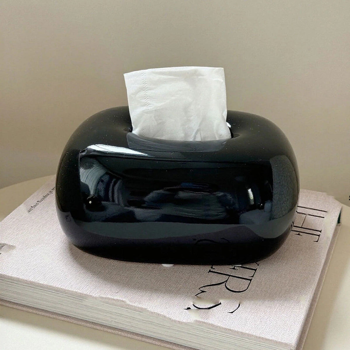 Tissue Box Holder Modern Abstract Glossy Finish