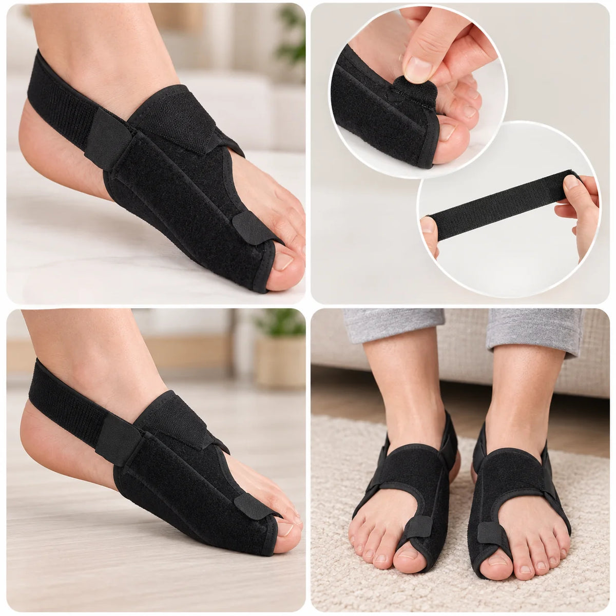 Toe Correction Bandage Rechargeable EMS Aluminum Splint & Adjustable Straps