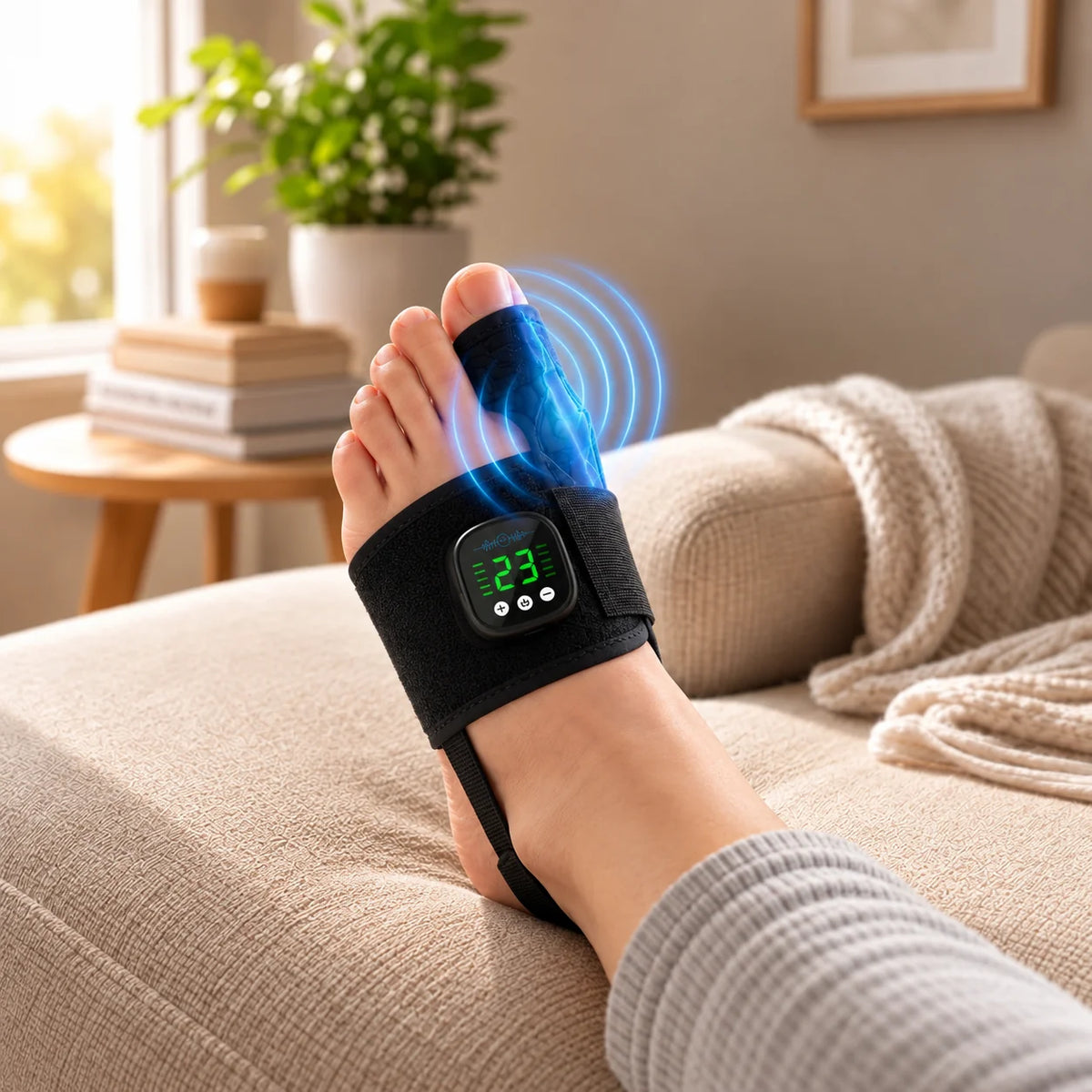 Toe Correction Bandage Rechargeable EMS Aluminum Splint & Adjustable Straps