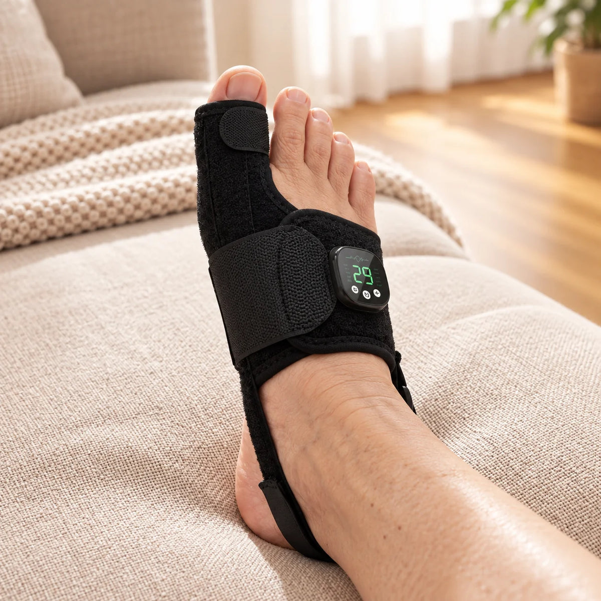 Toe Correction Bandage Rechargeable EMS Aluminum Splint & Adjustable Straps