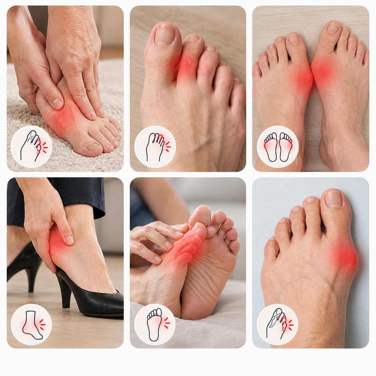 Toe Correction Bandage Rechargeable EMS Aluminum Splint & Adjustable Straps