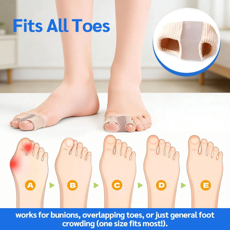 Toe Separators Thin Padded Silicone Dual Thickness