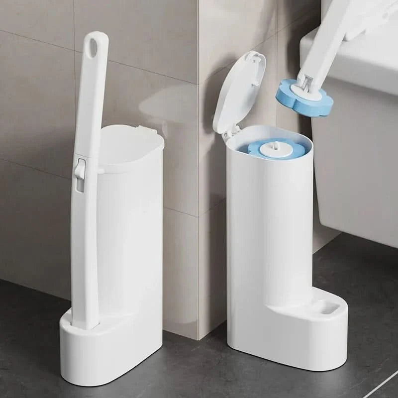 Toilet Brush Set Disposable Replaceable Multi-Layer Heads