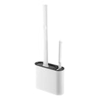 Toilet Brush Set Flat Silicone Head Ventilated Holder