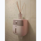 Toilet Paper Holder Wall-Mounted Waterproof Towel Storage