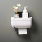 Toilet Paper Holder Wall-Mounted Waterproof Towel Storage