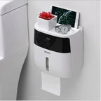 Toilet Paper Holder Wall-Mounted Waterproof Towel Storage
