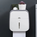 Toilet Paper Holder with Storage Drawer, Phone Shelf & No-Drill Adhesive Mount