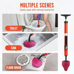 Toilet Plunger Compressed Air Interchangeable Attachments