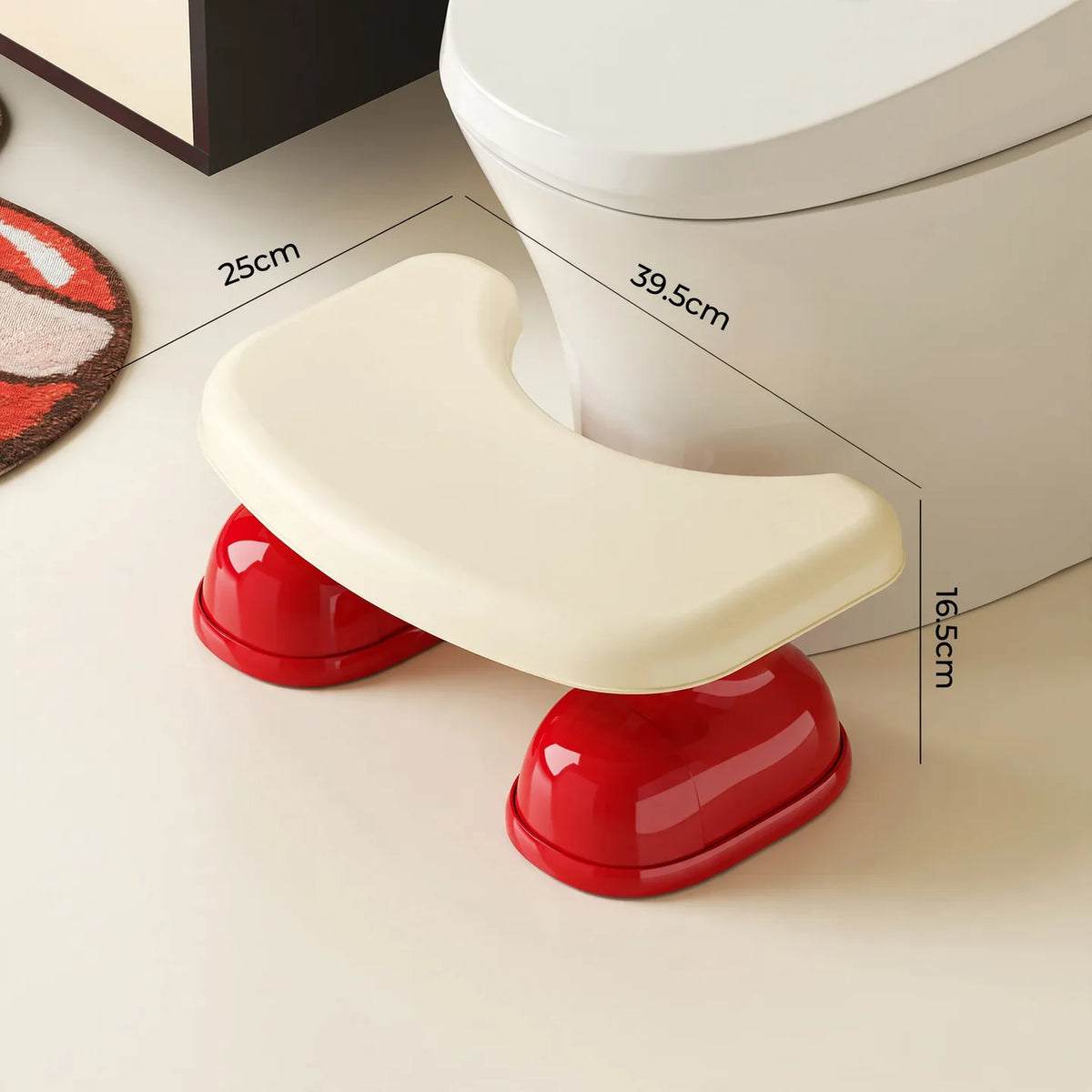 Toilet Stool PP Plastic Ergonomic Space-Saving Design