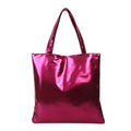 Tote Bag Glossy Metallic Spacious Interior Sturdy Handles