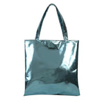 Tote Bag Glossy Metallic Spacious Interior Sturdy Handles