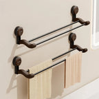 Towel Holder Double-Layer Suction Mount No-Drill Installation