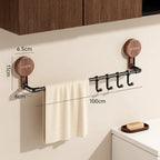 Towel Holder Double-Layer Suction Mount No-Drill Installation
