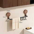 Towel Holder Double-Layer Suction Mount No-Drill Installation