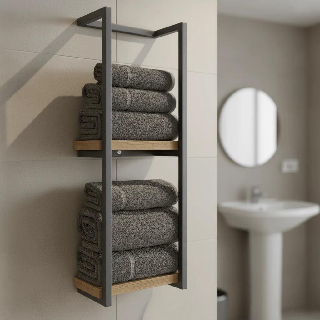 Towel Rack Wall-Mounted Stainless Steel Rust-Resistant