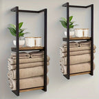 Towel Rack Wall-Mounted Stainless Steel Rust-Resistant