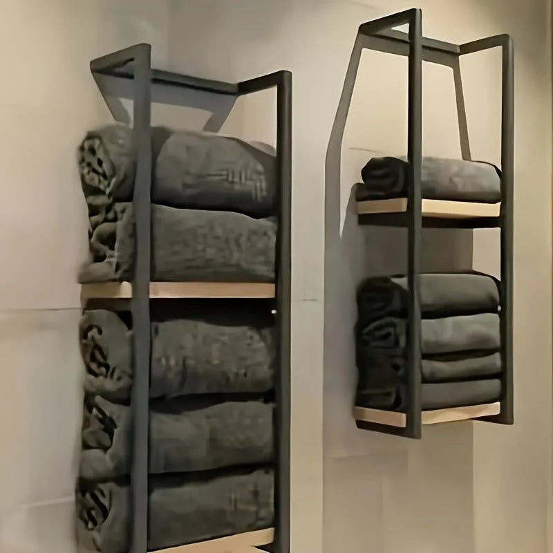 Towel Rack Wall-Mounted Stainless Steel Rust-Resistant