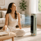 Tower Fan Bladeless 360° Circulation USB Rechargeable