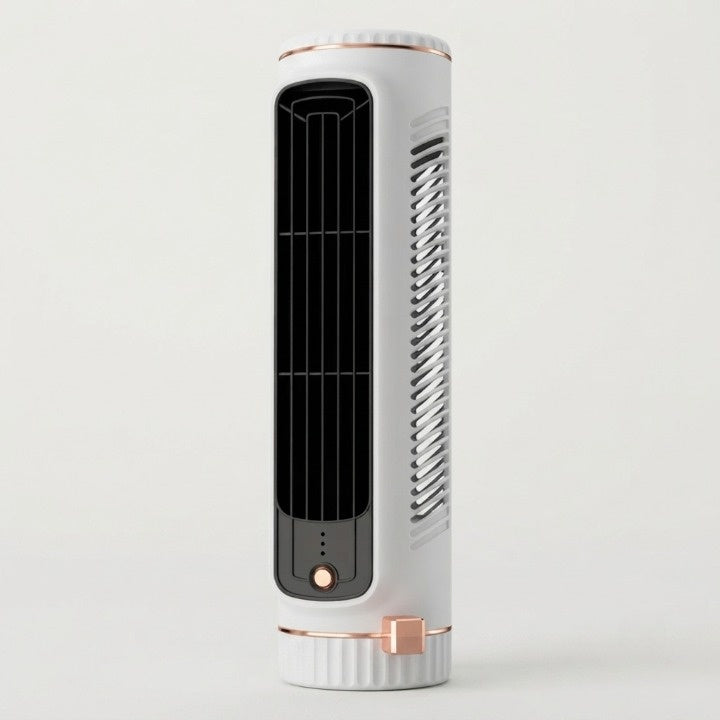 Tower Fan Bladeless 360° Circulation USB Rechargeable