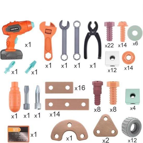Toy Tool Set ABS Plastic Creative Pretend Play