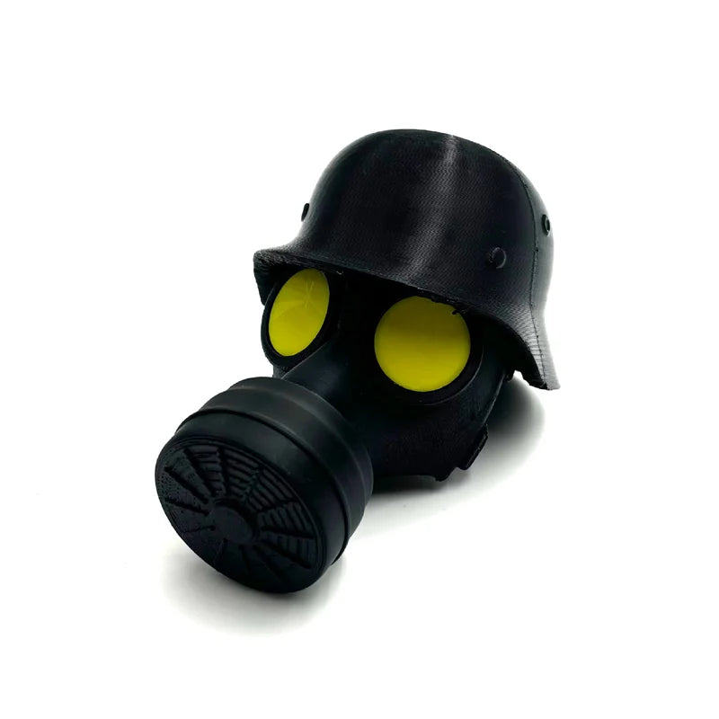 Trailer Hitch Cover Weatherproof Military Helmet & Gas Mask
