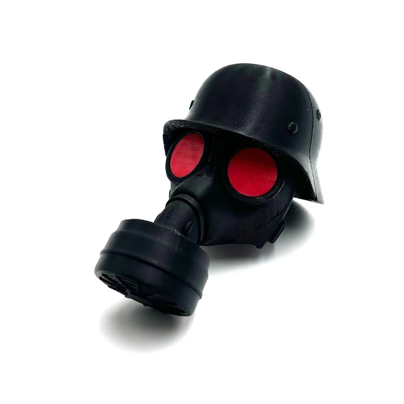 Trailer Hitch Cover Weatherproof Military Helmet & Gas Mask