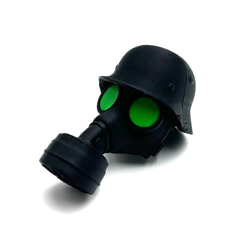 Trailer Hitch Cover Weatherproof Military Helmet & Gas Mask