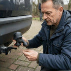 Trailer Hitch Cover Weatherproof Military Helmet & Gas Mask