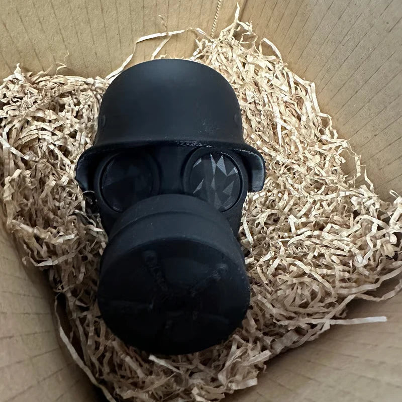 Trailer Hitch Cover Weatherproof Military Helmet & Gas Mask