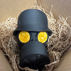 Trailer Hitch Cover Weatherproof Military Helmet & Gas Mask