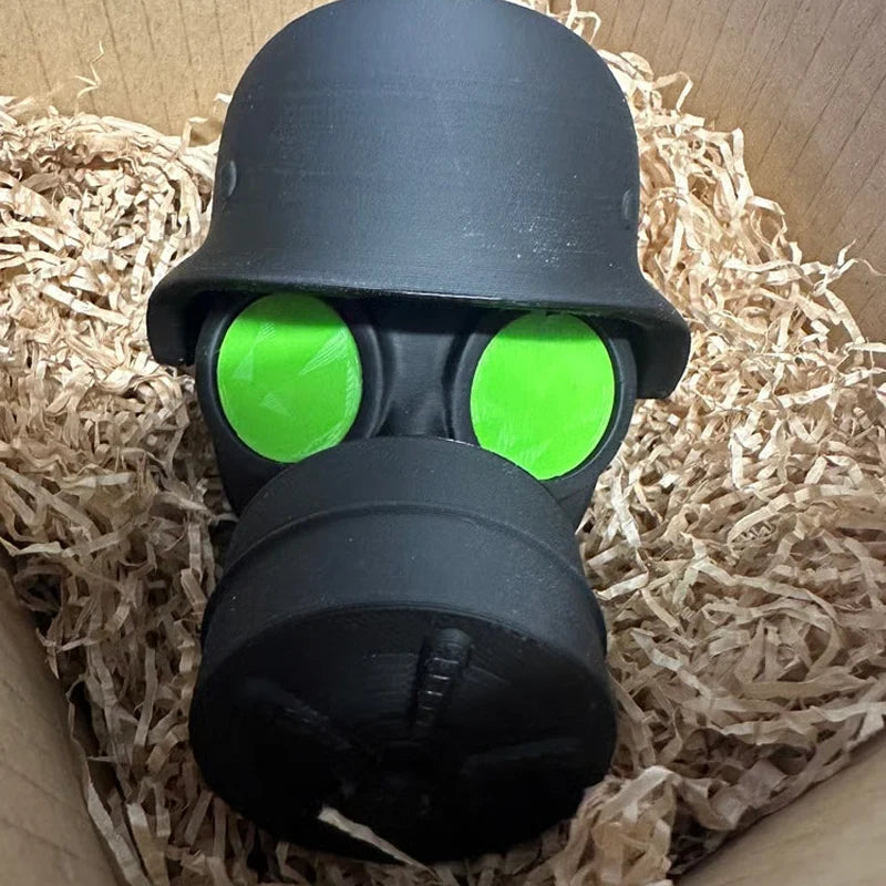 Trailer Hitch Cover Weatherproof Military Helmet & Gas Mask