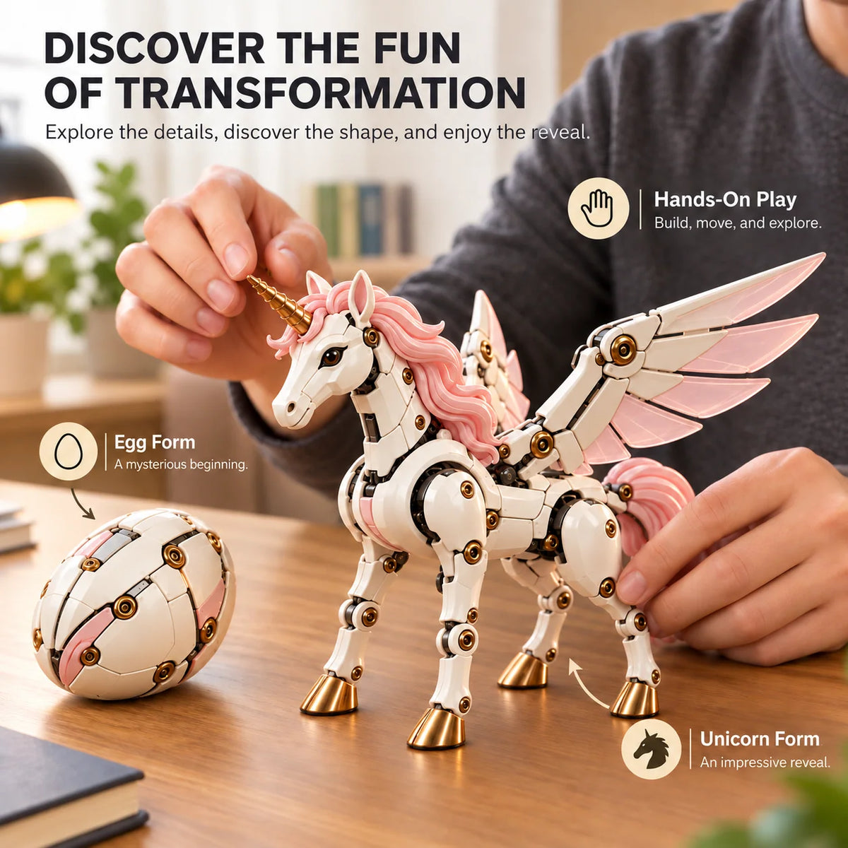 Transforming Figure Mechanical Egg 2-in-1 Design