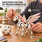 Transforming Unicorn Figure 2-in-1 Egg to Winged Unicorn
