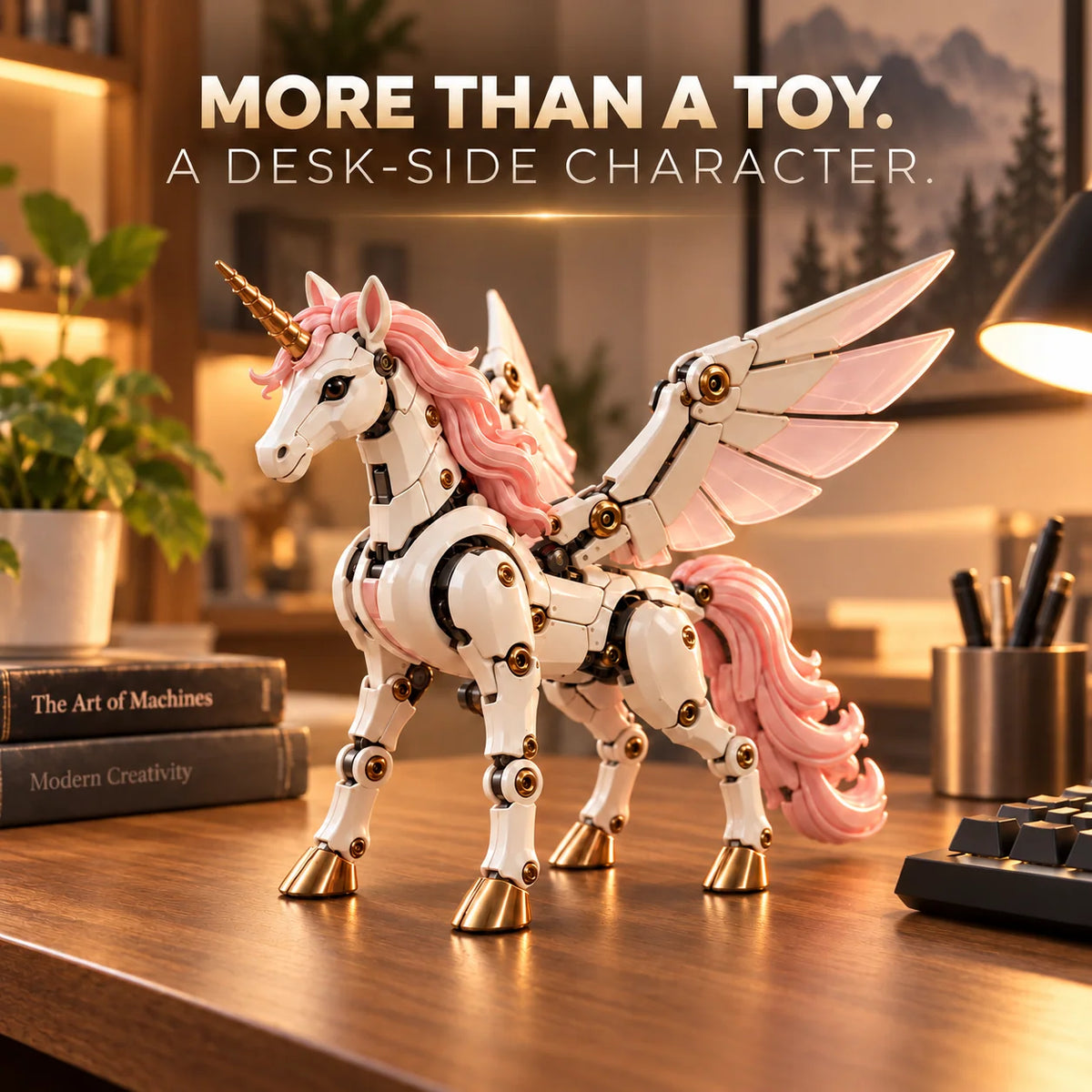 Transforming Unicorn Figure 2-in-1 Egg to Winged Unicorn