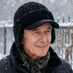Trapper Hat Fleece-Lined Ear Flaps Double-Layer Knit