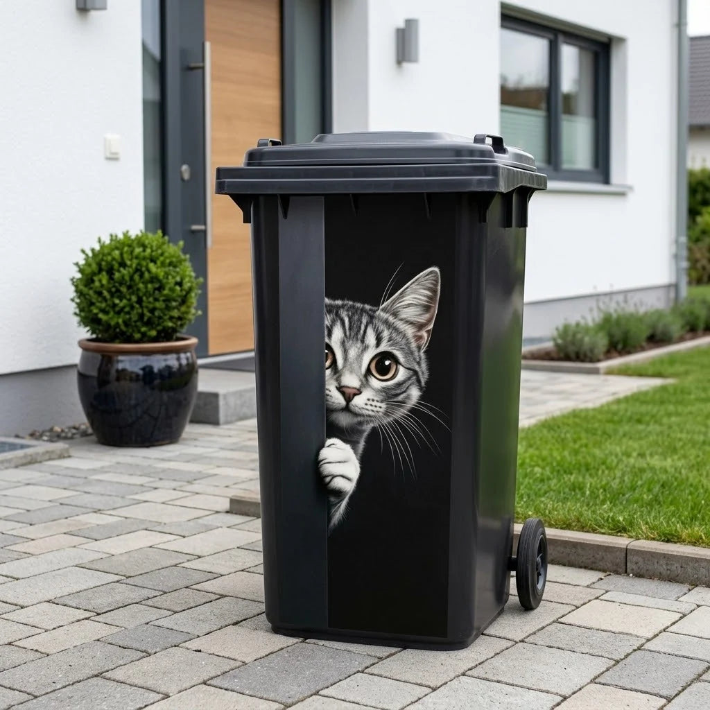 Trash Bin Sticker Animal Motif Self-Adhesive & Waterproof