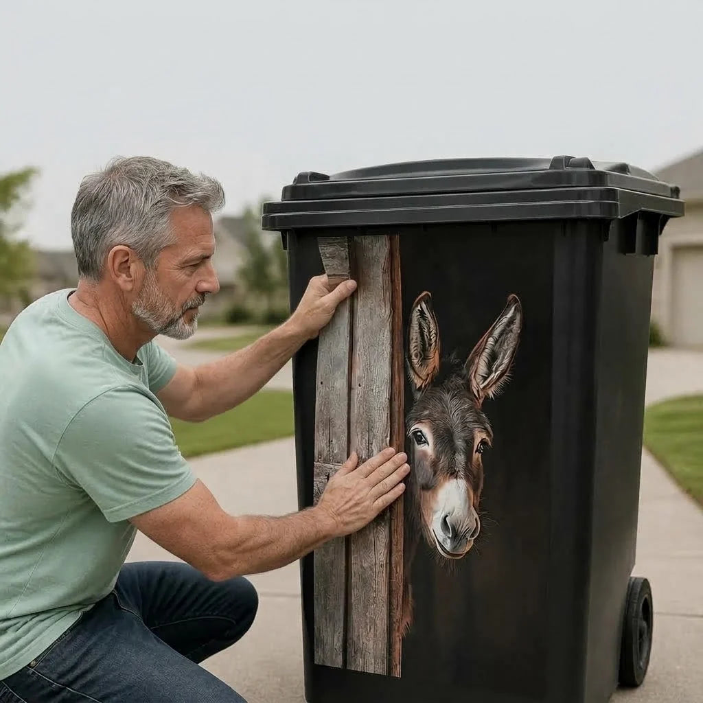 Trash Bin Sticker Animal Motif Self-Adhesive & Waterproof