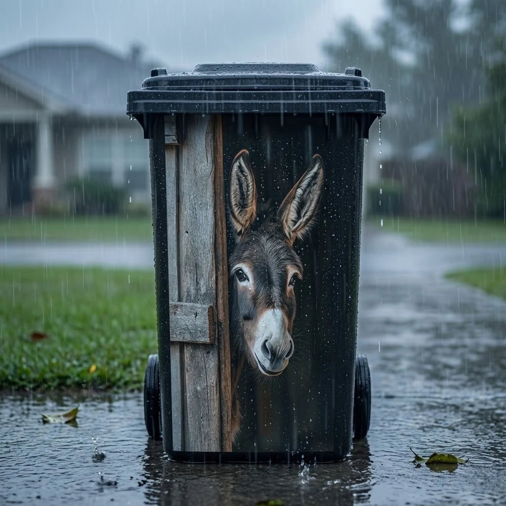 Trash Bin Sticker Animal Motif Self-Adhesive & Waterproof
